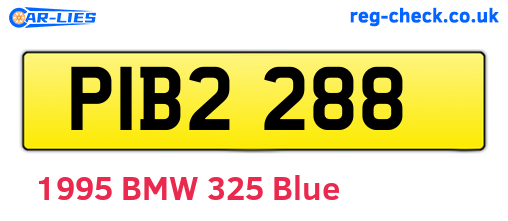 PIB2288 are the vehicle registration plates.
