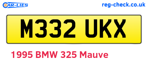 M332UKX are the vehicle registration plates.