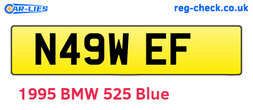 N49WEF are the vehicle registration plates.