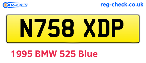 N758XDP are the vehicle registration plates.