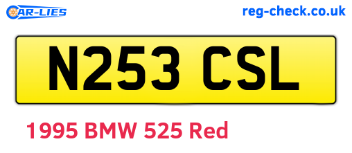 N253CSL are the vehicle registration plates.