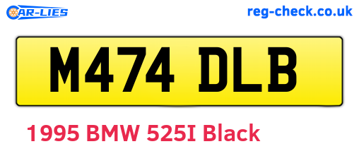 M474DLB are the vehicle registration plates.