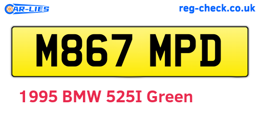 M867MPD are the vehicle registration plates.