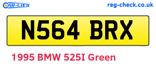 N564BRX are the vehicle registration plates.