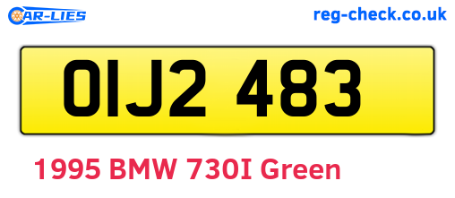 OIJ2483 are the vehicle registration plates.