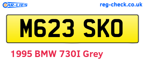 M623SKO are the vehicle registration plates.