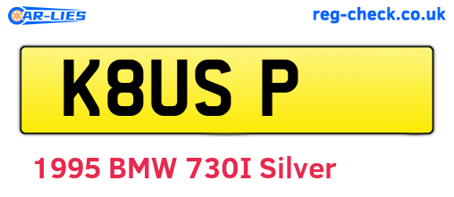 K8USP are the vehicle registration plates.