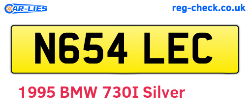 N654LEC are the vehicle registration plates.