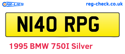 N140RPG are the vehicle registration plates.