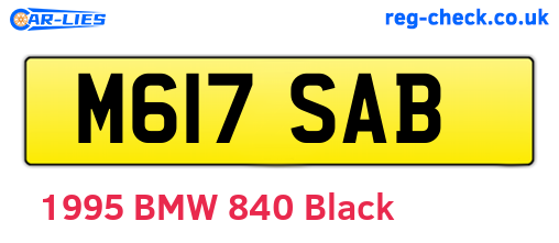 M617SAB are the vehicle registration plates.