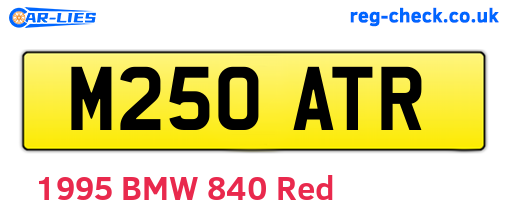 M250ATR are the vehicle registration plates.