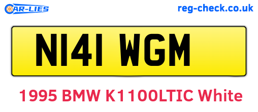 N141WGM are the vehicle registration plates.