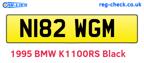 N182WGM are the vehicle registration plates.
