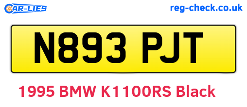 N893PJT are the vehicle registration plates.