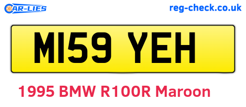 M159YEH are the vehicle registration plates.