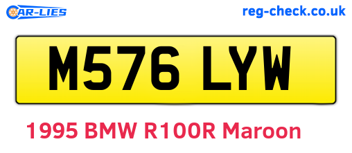 M576LYW are the vehicle registration plates.