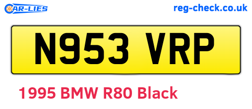 N953VRP are the vehicle registration plates.
