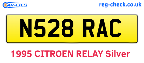 N528RAC are the vehicle registration plates.