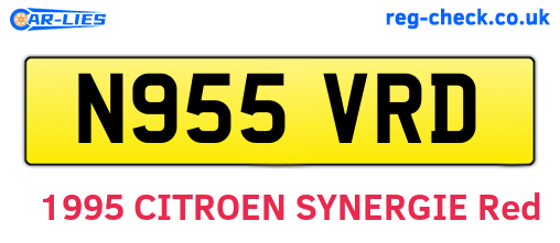 N955VRD are the vehicle registration plates.