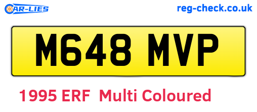 M648MVP are the vehicle registration plates.
