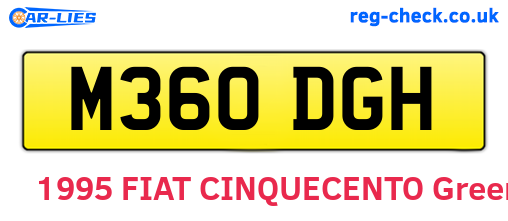 M360DGH are the vehicle registration plates.