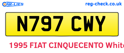 N797CWY are the vehicle registration plates.