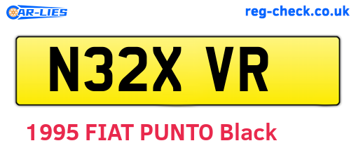 N32XVR are the vehicle registration plates.