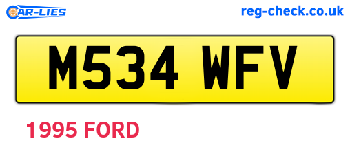 M534WFV are the vehicle registration plates.