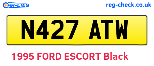 N427ATW are the vehicle registration plates.