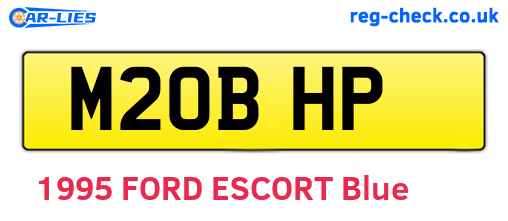 M20BHP are the vehicle registration plates.