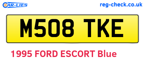 M508TKE are the vehicle registration plates.
