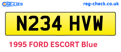 N234HVW are the vehicle registration plates.