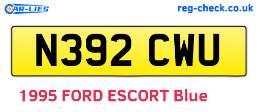 N392CWU are the vehicle registration plates.