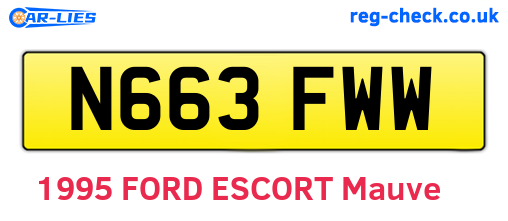N663FWW are the vehicle registration plates.
