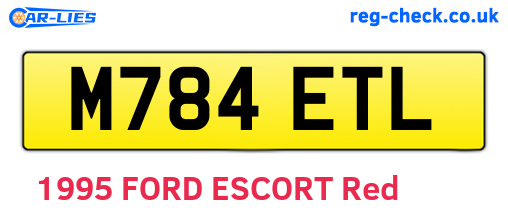 M784ETL are the vehicle registration plates.
