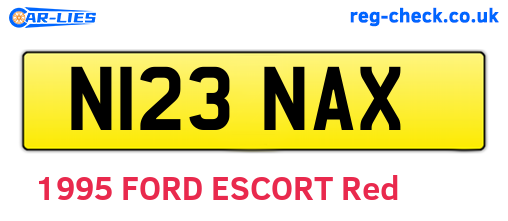 N123NAX are the vehicle registration plates.