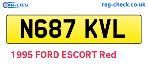 N687KVL are the vehicle registration plates.