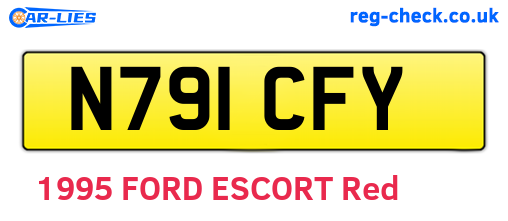 N791CFY are the vehicle registration plates.