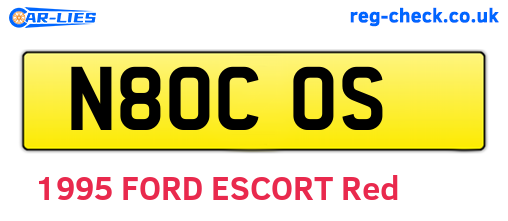 N80COS are the vehicle registration plates.