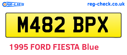 M482BPX are the vehicle registration plates.