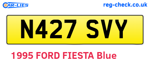 N427SVY are the vehicle registration plates.