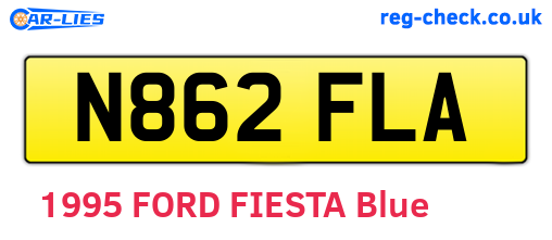N862FLA are the vehicle registration plates.