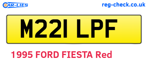 M221LPF are the vehicle registration plates.