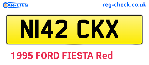 N142CKX are the vehicle registration plates.