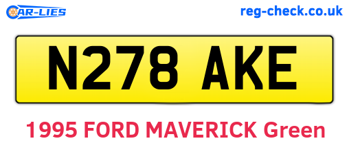 N278AKE are the vehicle registration plates.
