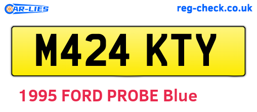 M424KTY are the vehicle registration plates.