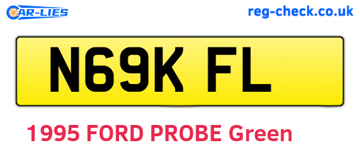 N69KFL are the vehicle registration plates.