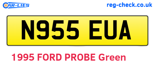N955EUA are the vehicle registration plates.