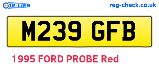 M239GFB are the vehicle registration plates.