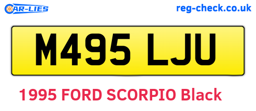 M495LJU are the vehicle registration plates.